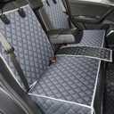 Grey Dog Car Seat Cover for Back Seat X-Large,Non-Stick Fur,Pet-Friendly and Waterproof - Universal Fit Interior Protector for Auto, Van, SUV - Ideal for Kids and Pets (X-Large) (Gray)