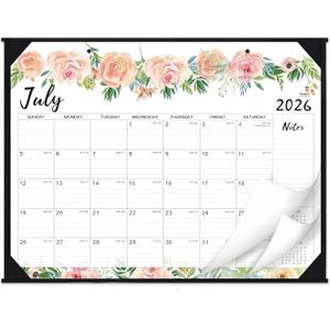 Desk Calendar 2026-2027 - Jul 2026 - Dec 2027, 18 Months Large Monthly Desk Calendar, 22" x 17", Desk Pad, Large Ruled Blocks, to-do List & Notes, Best Desk/Wall Calendar for Planning or Organizing