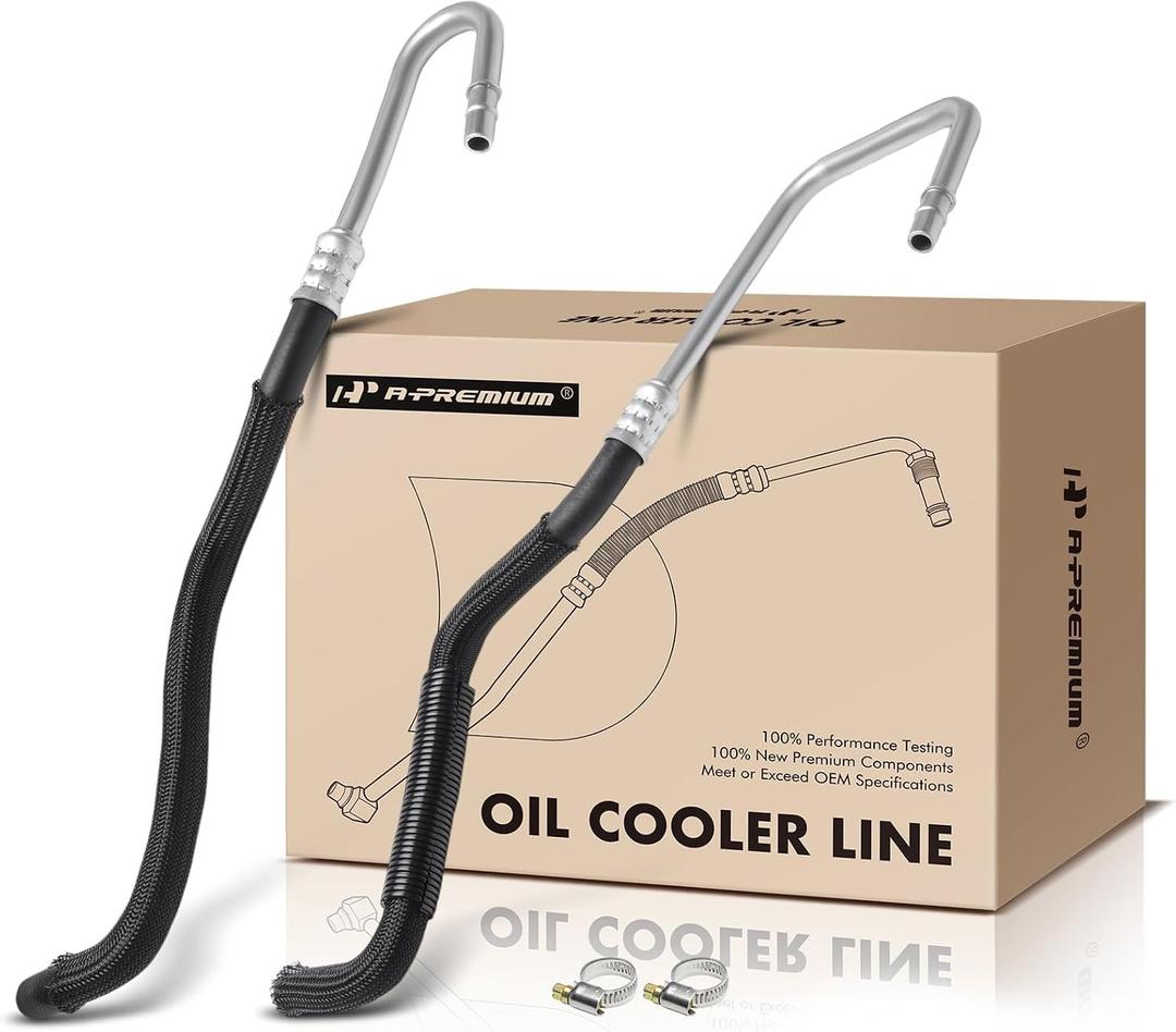 A-Premium Automatic Transmission Oil Cooler Line Hose Assembly | Compatible with Ford Flex 2010-2019 3.5L & Lincoln MKS 2010-2016 3.7L, MKT 2010-2019 3.5L 3.7L