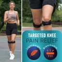 PhysFlex 2 Pack Patella Knee Brace - Knee Support and Pain Relief, Running, Hiking, Basketball, Jumpers Knee, Tendonitis, Adjustable Strap Patellar Tendon Stabilizer (Gray)
