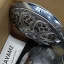 2.5 GPM Shower Head with Handheld: 2-in-1 High Pressure Shower Heads with Handheld Spray Combo 7.5" Rain Shower and 10 Spray Settings Handheld Shower Head, Detachable Showerhead with Hose (Chrome)