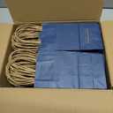 BagDream 100Pack 3.5x2.4x6.7 Inches Small-Kraft-Paper-Gift-Bags with Handles Bulk-Mini-Party-Favor-Gift-Bags Recyclable Tiny Navy Blue Paper Sacks for Samples, Candy