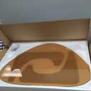 CAJCA Coffee Table for Living Room Mid Century Modern Center Table with Glass Top and Wood, Brown/Walnut (32 Inch)