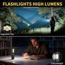 6Pack Small Flashlight Powerful, 7Mode Rechargeable Flashlights High Lumens, Adjustable Tactical Flashlight Pocket, Super Bright LED Flash Light, Mini Portable Flashlights for Home Emergencies Camping