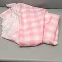 100 Pcs Checkered Paper Placemats Pink Gingham Place Mats 13.5 Inch Disposable Round Decorative Dining Table Mat with Scalloped Edge Paper Cutouts Decor for Picnic BBQ Table Party Supplies