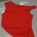 PRETTYGARDEN Womens Off The Shoulder Y2K Tops 2026 Summer Sleeveless Asymmetrical Ruched Going Out Tank Top Fashion Clothing, Size S