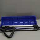 MoNiBloom Snow Shovel with 21.5 Inch Blade, 54" Long Snow Removal with D-Grip Handle for Sideway and Driveway, Blue