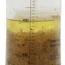 Tablecraft Salad Dressing Shaker, Glass with Plastic & Metal Pour Spout Top, Clear