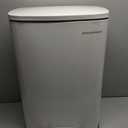 SONGMICS 13 Gallon (50 L) Trash Can, Stainless Steel Kitchen Garbage Can, Recycling or Waste Bin, Soft Close, Step-On Pedal, Removable Inner Bucket, White ULTB050W01