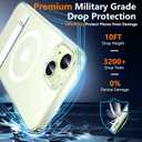 SPIDERCASE Magnetic for iPhone 15 Plus Case/iPhone 14 Plus Case, with 2 Pcs [Tempered Glass Screen Protector+Camera Lens Protector][Military Drop Protection] Kickstand Slim Thin Case,Clear