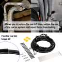 FE37190 Complete Rear AC Line Set Flexible A/C Barrier Hose Fittings Kit Fit For Ford Explorer Rear A C Line 2011-2016, For Ford Flex 2013-2019 & For Lincoln MKT, Repair Air Conditioner Lines Leaking