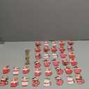 BBTO 36 Pieces Christmas Ornaments Hot Cocoa Cup Wood Hanging Ornaments Gingerbread Marshmallow Coffee Bar Decoration Wood Xmas Decoration for Tree Home