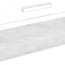 Rectangular Cake Tray with Lid, Marbleized Cake Stand Plate with Clear Cover, Multifunctional Rectangle Cake Stand, Pastry Serving Dessert Holder Tray for Cakes, Pastries, Desserts (White)