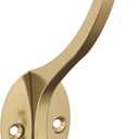 Amerock H55465CZ | Adare Double Prong Decorative Wall Hook | Champagne Bronze Hook for Coats, Hats, Backpacks, Bags | Hooks for Bathroom, Bedroom, Closet, Entryway, Laundry Room, Office