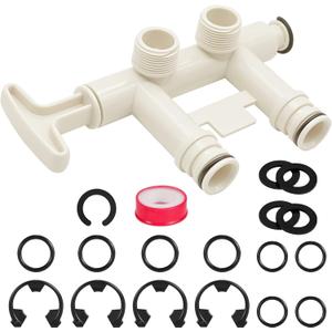 7129871 Water Softener Bypass Valve Threaded Adapter Assembly Kit  Replaces WS15X10012, 3437, 3437299, 42-3437  Compatible with Kenmore, GE, Whirlpool, Morton, NorthStar, EcoWater & EcoPure