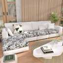 Couch Covers for Sectional L Shaped Sofa Cover Print Chaise Cover | Washable Separate Seat Chaise Couch Cover Stretch Sofa Slipcovers Universal Sofa Covers Pet Friendly (3 Seater + 1 Chaise)