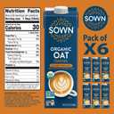 SOWN Organic Oat Creamer Salted Caramel - Barista Oat Milk Non Dairy Coffee Creamer - Plant Based, Dairy-Free, Vegan, Gluten-Free, Non-GMO, Shelf Stable - 32oz (Pack of 6)