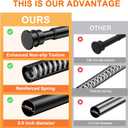 Fvonzon 6 Pack Small Tension Rods 12-19 Inch, Thin Tension Curtain Rods for Windows, Spring Rod for Closet, Cabinet & Kitchen, Mini Curtain Rod Tension Fit, Tiny Skinny Compression Rods Black