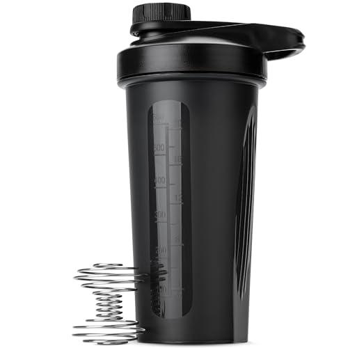 Mr. Pen- Shaker Bottles for Protein Mixes with Twist Cap, 28 oz, Black Protein Shaker Bottle with Wire Whisk Ball, Shaker Cup, Mixer Bottle