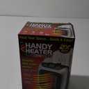 Ontel Handy Heater Turbo Wall Outlet Small Space Heater with Adjustable Thermostat, Programmable 12-Hour Timer, Auto Shut Off - Quiet, Space-Saving, Ceramic