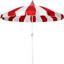 8Ft Patio Pagoda Umbrella, UV Protect Pool Umbrellas with Heavy Duty Pole, Outdoor Market Umbrella for Holiday Garden Backyard (Red)