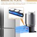 Black 4 Pack Magnetic Cup Holder for Fridge 30 & 40 oz Tumbler - Heavy Duty, Car & Office Mount - Water Bottle Organizer for Metal Surfaces - No Drill Cup Accessories (Strong Hold, 4 PCS)