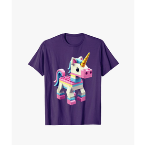 Master Builder Bricks Blocks Play Toys Unicorn T-Shirt Size Small