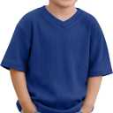 Toddler Baby Boys T-Shirts | Short Sleeve, Half Sleeve, V Neck, Ribbed, Loose Fit, Casual, Summer, Basic Tees, for Toddler Boys 18M-6T, Play, Daily Wear