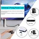 2 x AC Power Cord Fit for PS4/PS5/PS3 Super Slim,PlayStation 5/4,Xbox Series S/X,Xbox One S/X Power Cable Replacement 2-Pack