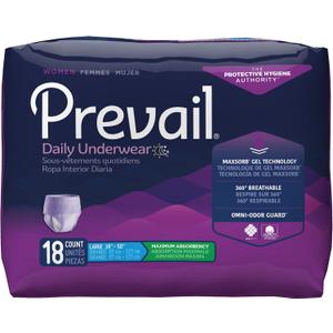 Prevail Maximum Absorbency Incontinence Underwear for Women, Large, 18 Count Prevail Maximum Absorbency Incontinence Underwear for Women, Large, 18 Count