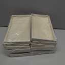 12 Pack 1 Grid Velvet Jewelry Trays, Stackable Jewelry Drawers Organizer Inserts, Beige Jewelry Storage Display Trays for Necklace, Earring, Ring, Bracelet, 8x4.6x0.91 Inches