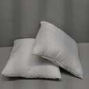 OKBA Throw Pillows Insert Set of 2, with 100% Cotton Cover, Bed and Couch - Indoor Hotel Decorative Pillows, 14x14 in White Pillows Inserts