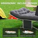 Camping Cot for Adults, Folding Bed with Mattress, Grey, 75*28*14