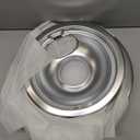 Silver Burner Drip Pans W10196405(8) W10196406(6) Electric Stove Burners MP15YA(6") MP21YA(8")330031 Surface Element Receptacle Compatible for Whirlpool Kenmore Maytag Amana by MIFLUS