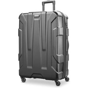 Samsonite Centric Hardside Expandable Luggage with Spinner Wheels, Black, Checked-Large 28-Inch