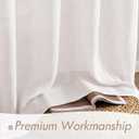 MIULEE Linen White Curtains 90 Inch Length 2 Panels Set for Living Room Bedroom Semi Sheer Light Filtering Farmhouse Rod Pocket Long Soft Thick Linen Textured Window Drapes W42XL90