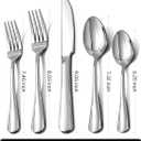 Silverware Set, 30-Piece Flatware Set for 6 Include Forks Spoons Knives Stainless Steel Utensil Set, Mirror Polished Dishwasher Safe Tableware Cutlery Set for Home, Restaurant, Party, Wedding
