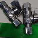 2 Pack Premium Brass 3/8" Compression x 3/8" Compression Quarter Turn Water Straight Angle Valve