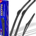 3 wipers Replacement for 2006-2012 Toyota Rav4, Windshield Wiper Blades Original Equipment Replacement - 24"/17"/12" (Set of 3) U/J HOOK