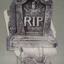 Blulu 8 Pieces Tombstone Yard Sign Halloween Sign Decoration with Stakes Waterproof Gravestone Halloween Yard Sign Corrugated Plastic Halloween Outdoor Decoration for Halloween Party, Garden