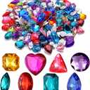RICHNESS 110pcs Self Adhesive Craft Jewels Jumbo Bling Crystal Gem Stickers Assorted Shapes Colors Rhinestone Stickers for Arts & Crafts Projects