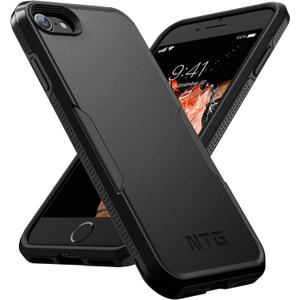 NTG Shockproof Designed for iPhone SE 2022 Case/iPhone SE 2020 Case, Heavy-Duty Tough Rugged Lightweight Slim Protective Case for iPhone SE/8/7-Black | Shockproof, Heavy-Duty, Tough, Rugged, Lightweight