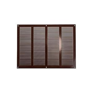 Repa Market Brown Air Vent Cover 16" x 12" Inch (Outer Dimensions) - Steel Return Air Grilles - for Ceiling and Sidewall - HVAC - with Protection Screen (15.74" x 11.81" Inch)