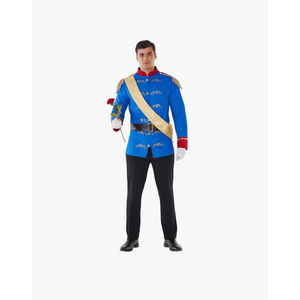 Morph Prince Charming Costume for Men – Royal Jacket, Sash & Belt – Adult Prince Halloween Costume For Men, Parties & Events Large