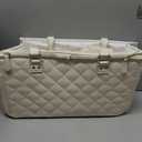 MOMCANDO Diaper Bag Tote with Dividers, Zipper, Top Cover and Strap, Larger Size with insulated storage bag - Beige