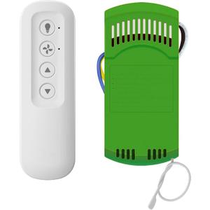 Universal Ceiling Fan Remote Control and Receiver Kit Compatible with Hunter 99122 99123 99600 99770 99813 99392,3-Speed Light Dimmer with Wall Mount Bracket