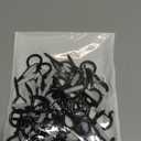 ADIIL 40 PCS Q Hanger Hooks with Safety Buckle, Windproof Screw Hooks for Hanging Outdoor String Lights, Plants, Christmas Patio Lights, 2.2 Inches, Black