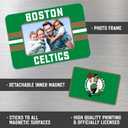 2 x Rico Industries NBA Unisex NBA Basketball Stripes Magnetic Picture Frame (5"x6.75") & Magnet Combo Set - Home Dcor (Green)