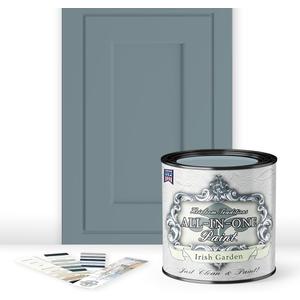 ALL-IN-ONE Paint by Heirloom Traditions, Irish Garden (Blue Green), Quart - Durable cabinet and furniture paint. Built in primer and top coat, no sanding needed. Includes our 30 featured color card. (32 Fl Oz (Pack of 1))