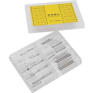 Watch Band Link Pins Strap Screw Set, 2 Boxes of Multi Sizes Strap Screw Watch Band Spring Bar Tool Watch Repair Tool Replacement Kit Accessories for Watchmakers Watch Enthusiasts